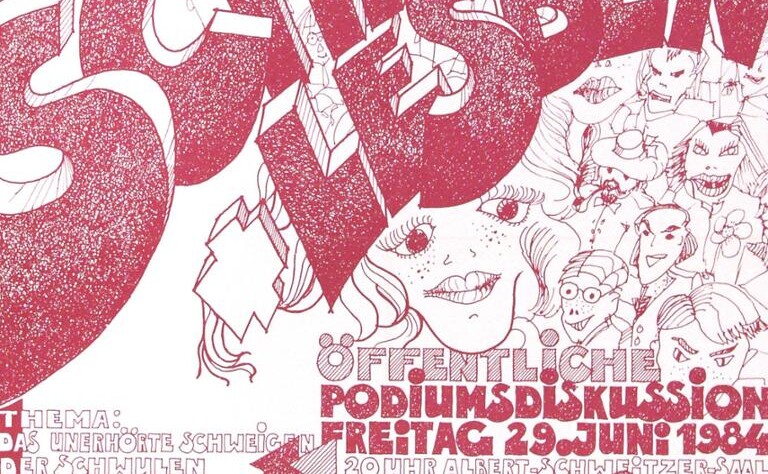 Plakat des CSD Karlsruhe 1984